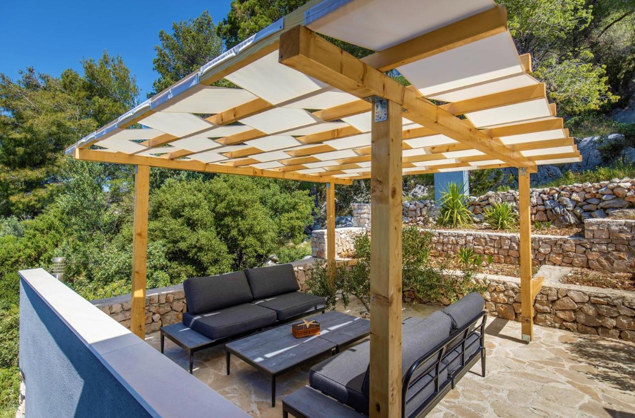 Villa Regina With Heated Pool And Sea View マリナ エクステリア 写真