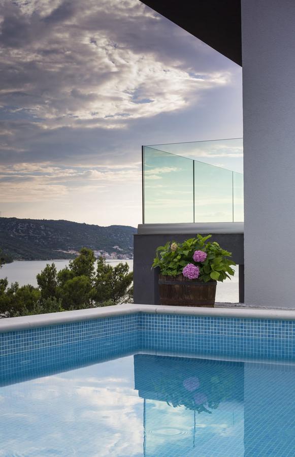 Villa Regina With Heated Pool And Sea View マリナ エクステリア 写真